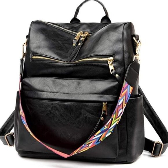 High Quality Leather Multipurpose Backpack Purse main image 4